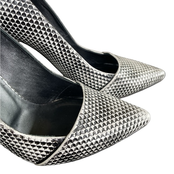 PROENZA Schouler Monochrome Leather Black White Pumps 38.5 - Picture 4 of 9